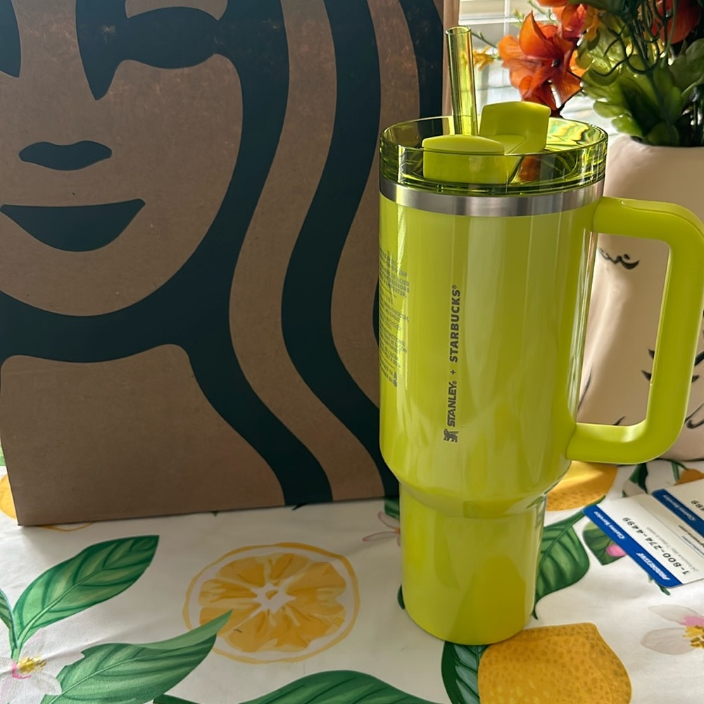 Stanley x Starbucks lime green tumbler cup